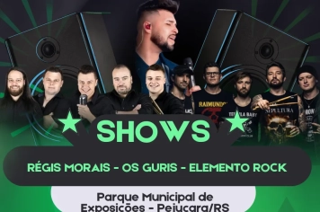 10ª Expofeira de Pejuçara - Shows com Regis Morais, Os Guris e Elemento Rock 