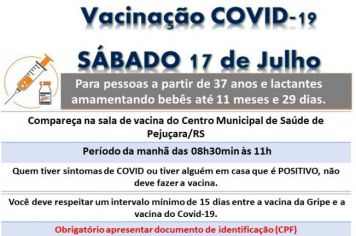 ATENÇÃO PARA A VACINAÇÃO CONTRA A COVID-19 
