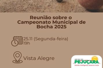Reunião para tratar sobre o Campeonato Municipal de Bocha 2025