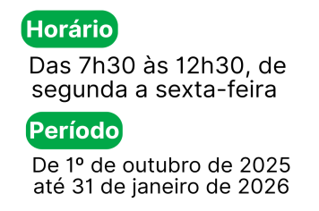 Turno único inicia neste 1º de outubro