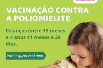 Esquema vacinal contra a Poliomielite