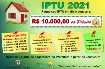 IPTU e ISS 2012 - Participe do IPTU Premiado