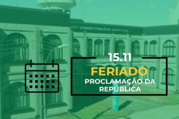 15 de novembro-AVISO FERIADO