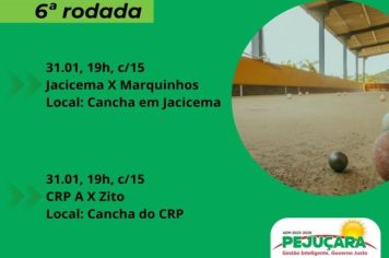 Rodada do Campeonato de Bocha é adiantada para sexta-feira