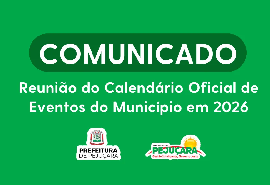 Reunião do Calendário Oficial de Eventos do Município em 2026