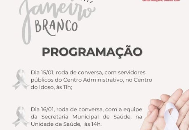 Programação do Janeiro Branco