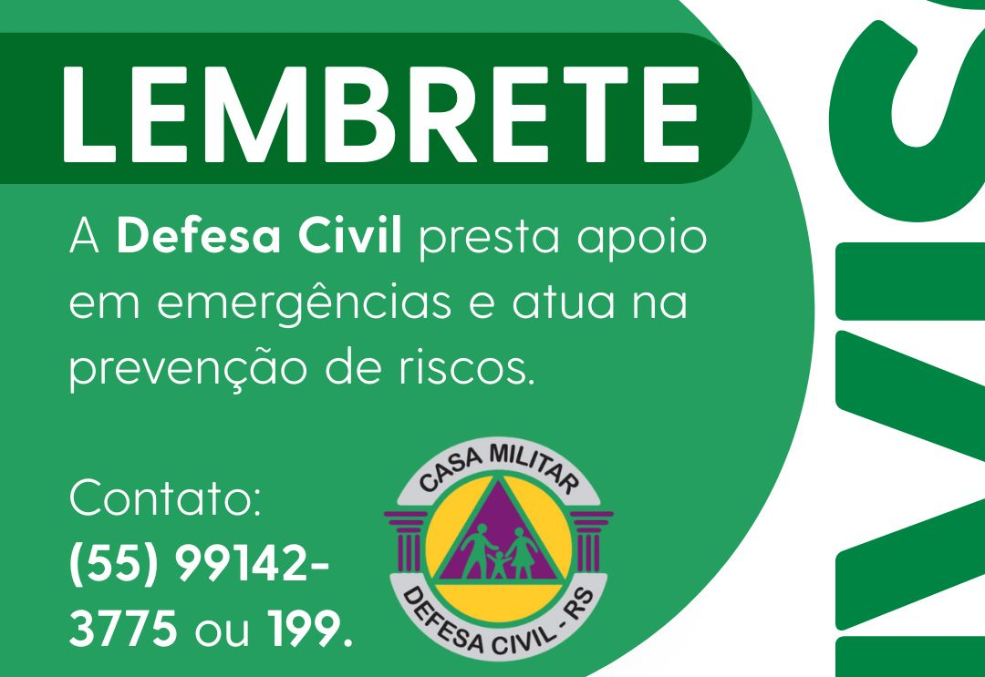 Defesa Civil presta apoio em situações de emergência e na prevenção de riscos