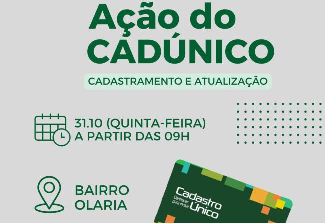 Ação no Bairro Olaria do Cadastro Único