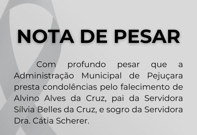 NOTA DE PESAR