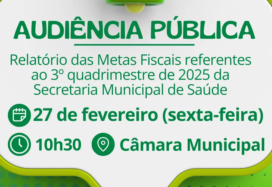 Audiência Pública - Secretaria Municipal de Saúde 