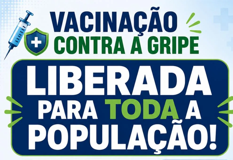 Vacinação contra a gripe (influenza) liberada para toda a população