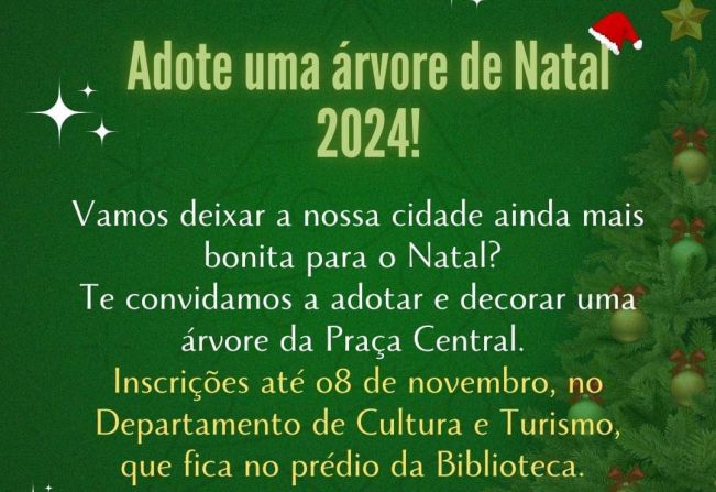 Natal Encantado 2024: Adote uma Árvore de Natal