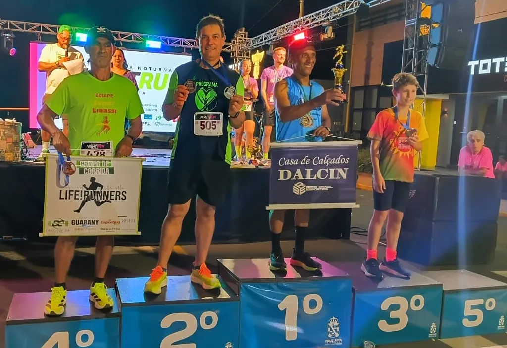 Atletas do Cidade Ativa conquistam pódios na 1º Night Run em Cruz Alta 