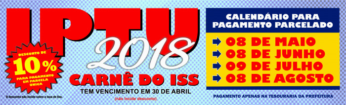 Pagamento do IPTU 2018
