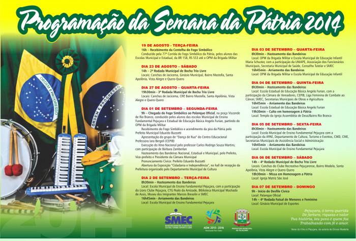 Programação da SEMANA DA PÁTRIA