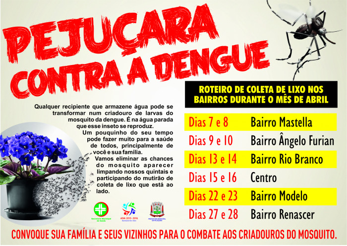 CAMPANHA CONTRA A DENGUE: COLETA DE LIXO NA CIDADE