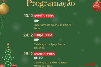 Confira a nossa programação de Natal!