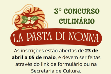 Abertas as inscrições para o 3º Concurso Culinário “La Pasta di Nonna”