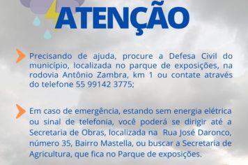 Orientações Defesa Civil