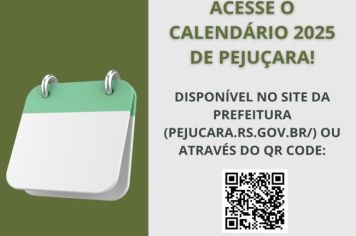 Disponibilizamos para você o calendário 2025!