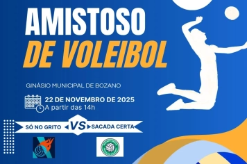 Sacada Certa participa de amistoso de vôlei neste sábado em Bozano