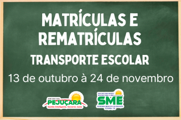  Matrículas e rematrículas