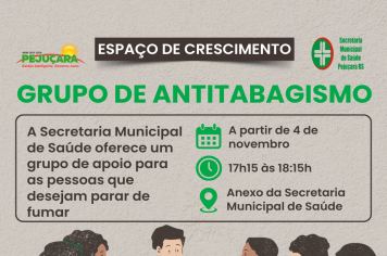Grupo de Antitabagismo inicia em novembro 