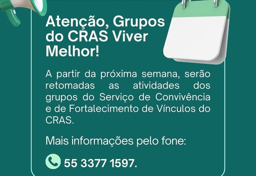 Grupos dos CRAS Viver Melhor
