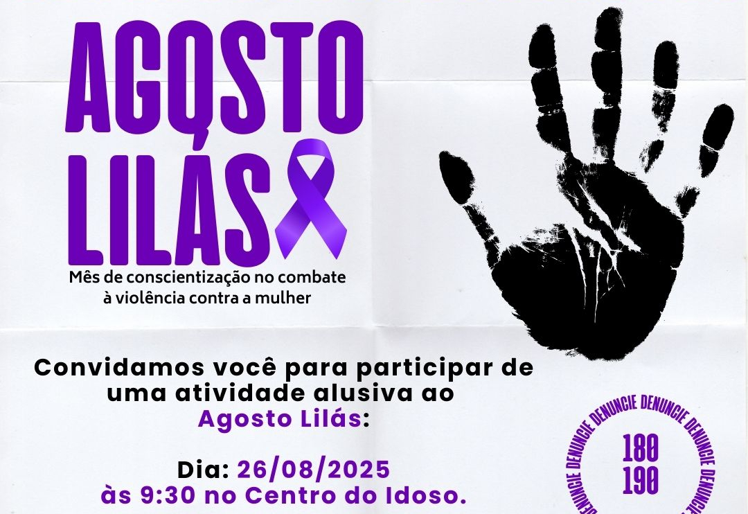 Agosto Lilás promove reflexão sobre o combate à violência contra a mulher