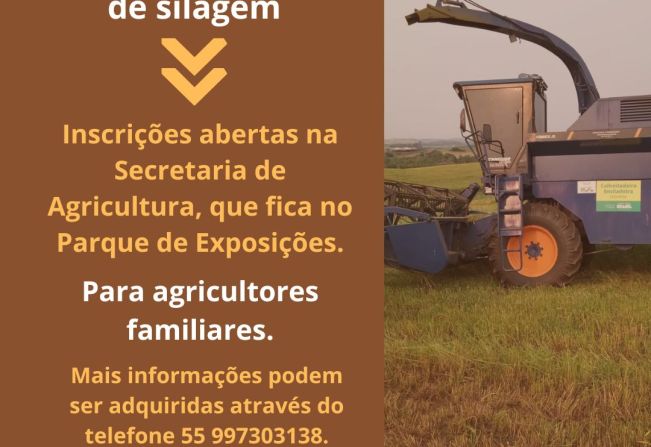 Secretaria da Agricultura presta auxílio à produção de silagem