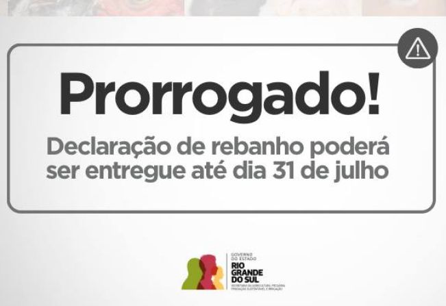 Prazo de entrega da Declaração Anual de Rebanho é estendido até 31 de julho