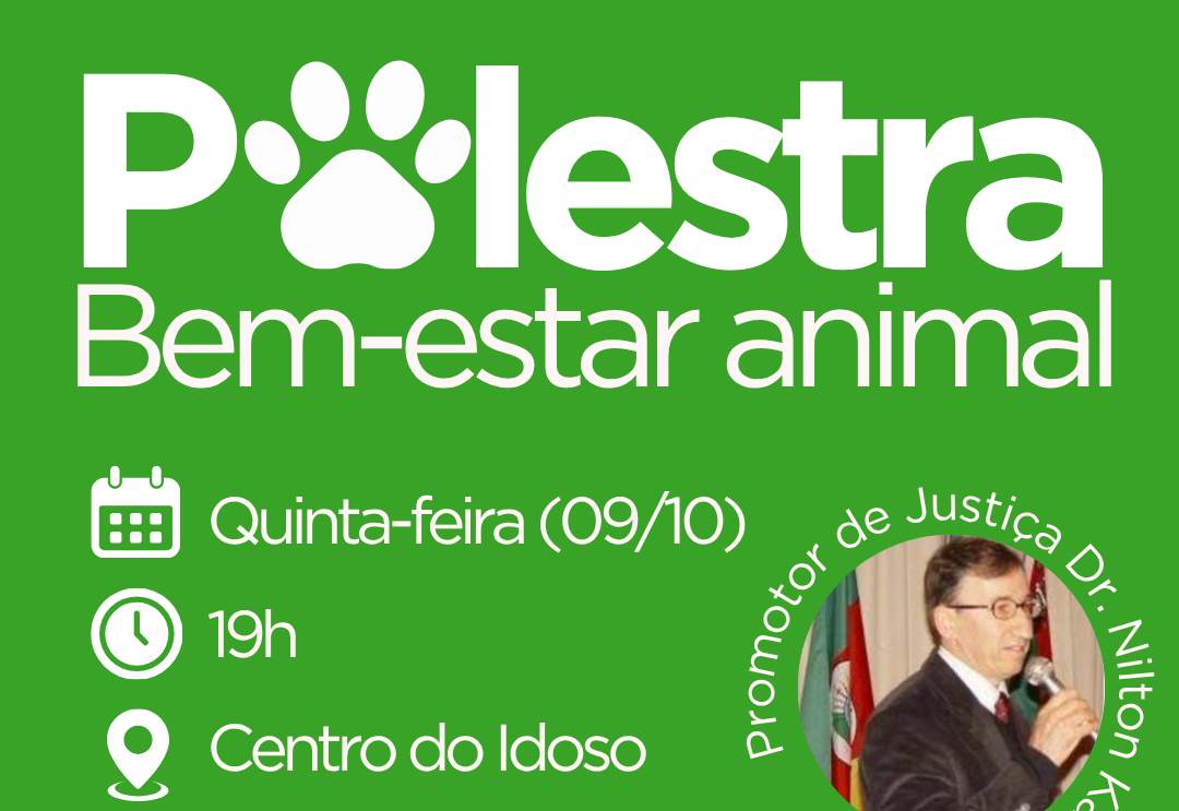 Palestra sobre bem-estar Animal aberta a comunidade 