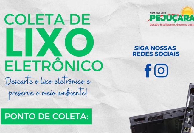 Você sabia que Pejuçara possui um local específico para a coleta de lixo eletrônico? 