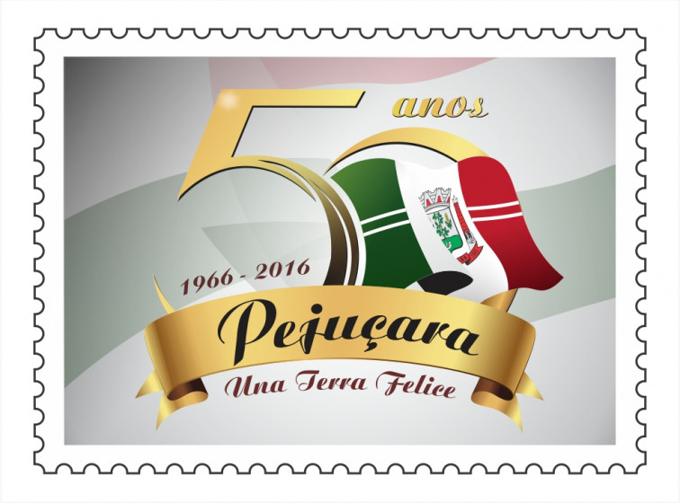 Selo postal dos 50 anos de Pejuçara